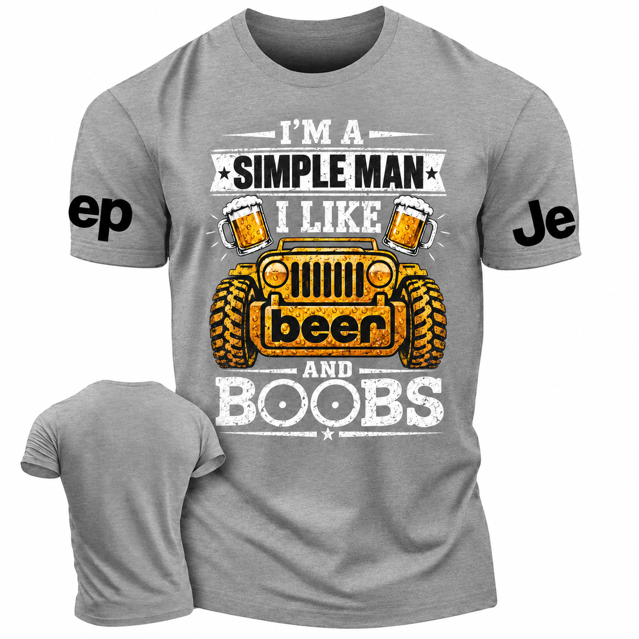 I'm A Simple Man I Like Beer And Boobs Unisex T-Shirt