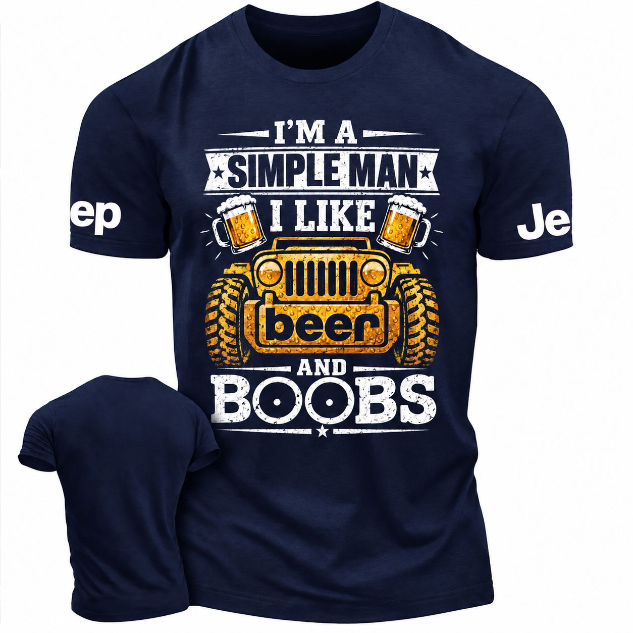 I'm A Simple Man I Like Beer And Boobs Unisex T-Shirt