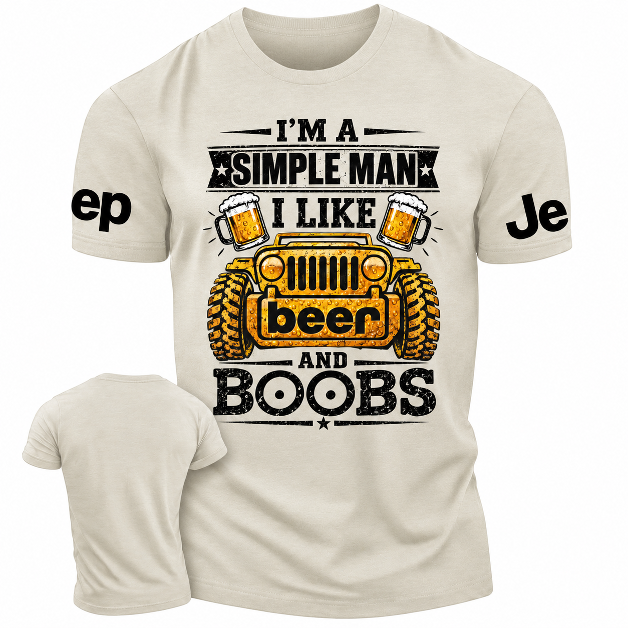I'm A Simple Man I Like Beer And Boobs Unisex T-Shirt