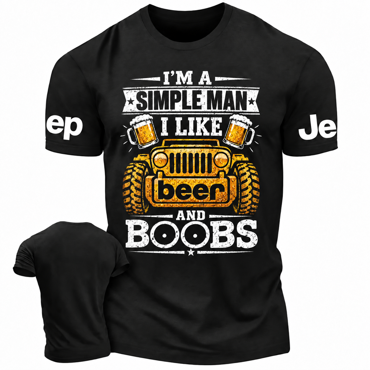 I'm A Simple Man I Like Beer And Boobs Unisex T-Shirt