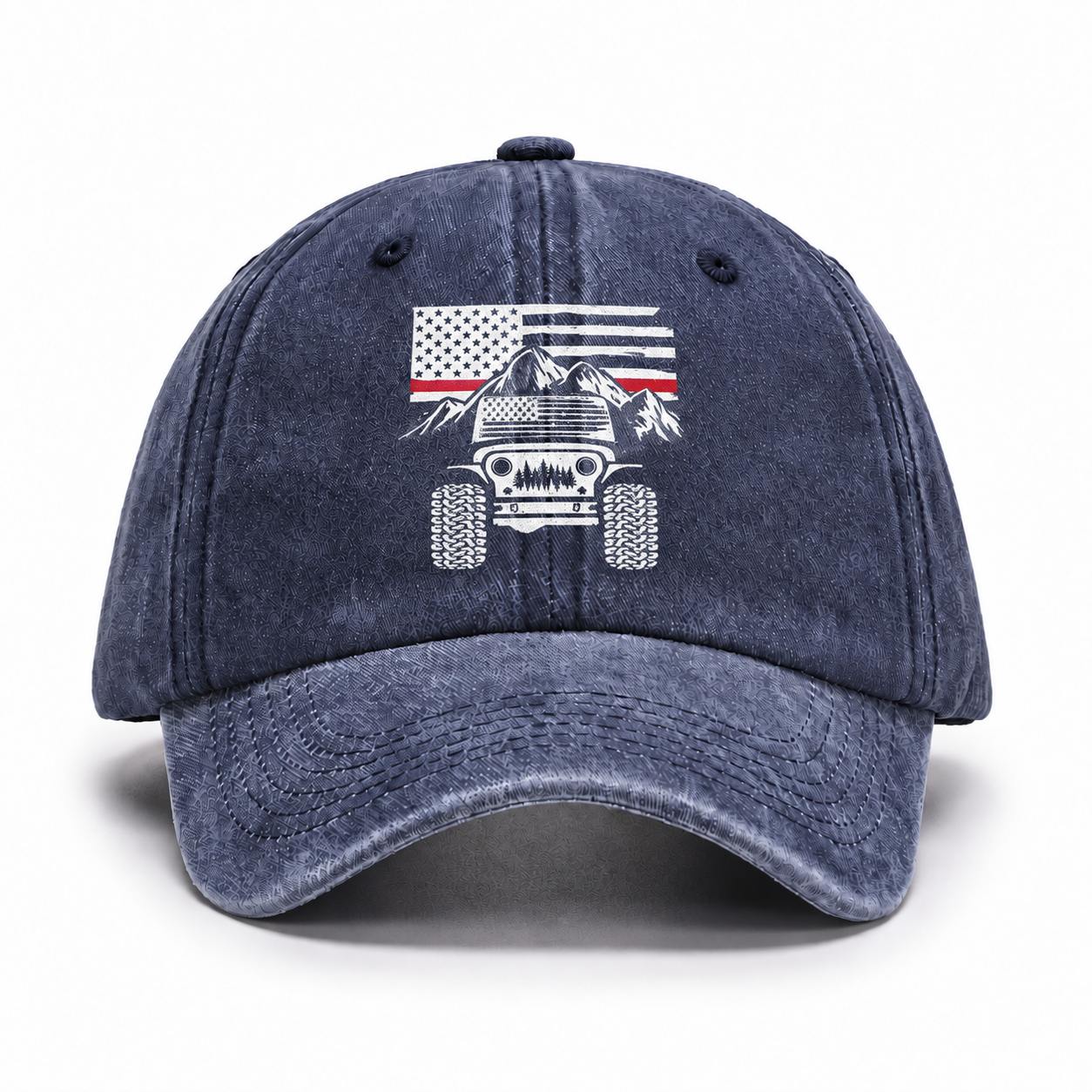Jp American Flag Mountains Baseball Cap