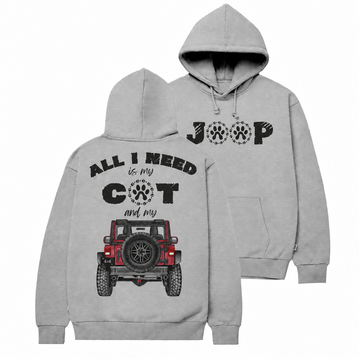 All I Need Is My Cat And My 4x4 Cotton Hoodie