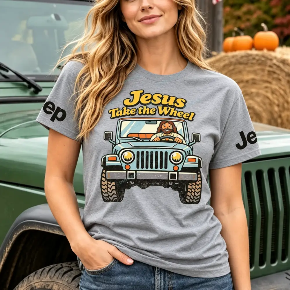 Retro Jesus Take the Wheel Jp Unisex T-shirt