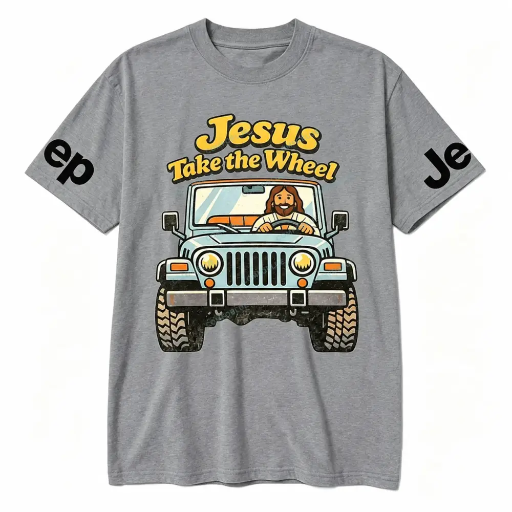 Retro Jesus Take the Wheel Jp Unisex T-shirt