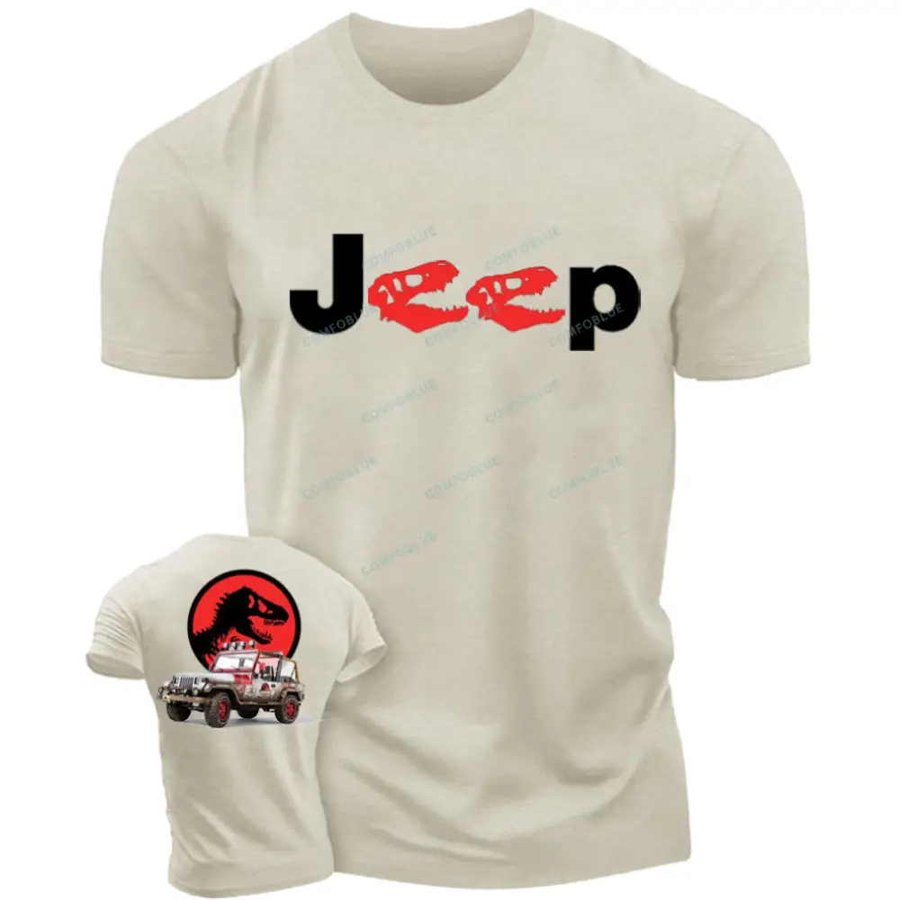 Dinosaur Jp with Red Horror Rex Double Printed T-shirt