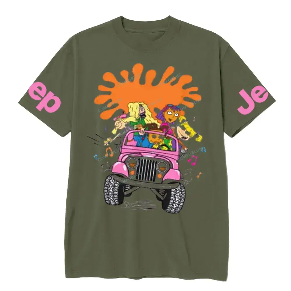 Girls Jp Ride Fun 90s Cartoon Vibes  JP Unisex T-shirt