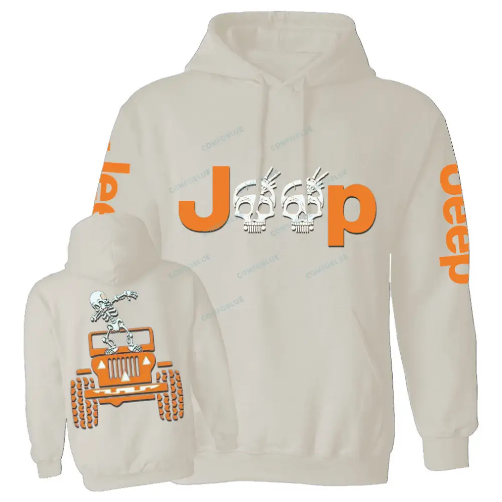 Skeletons Dancing on Jps Halloween Double Printed Casual Hoodie