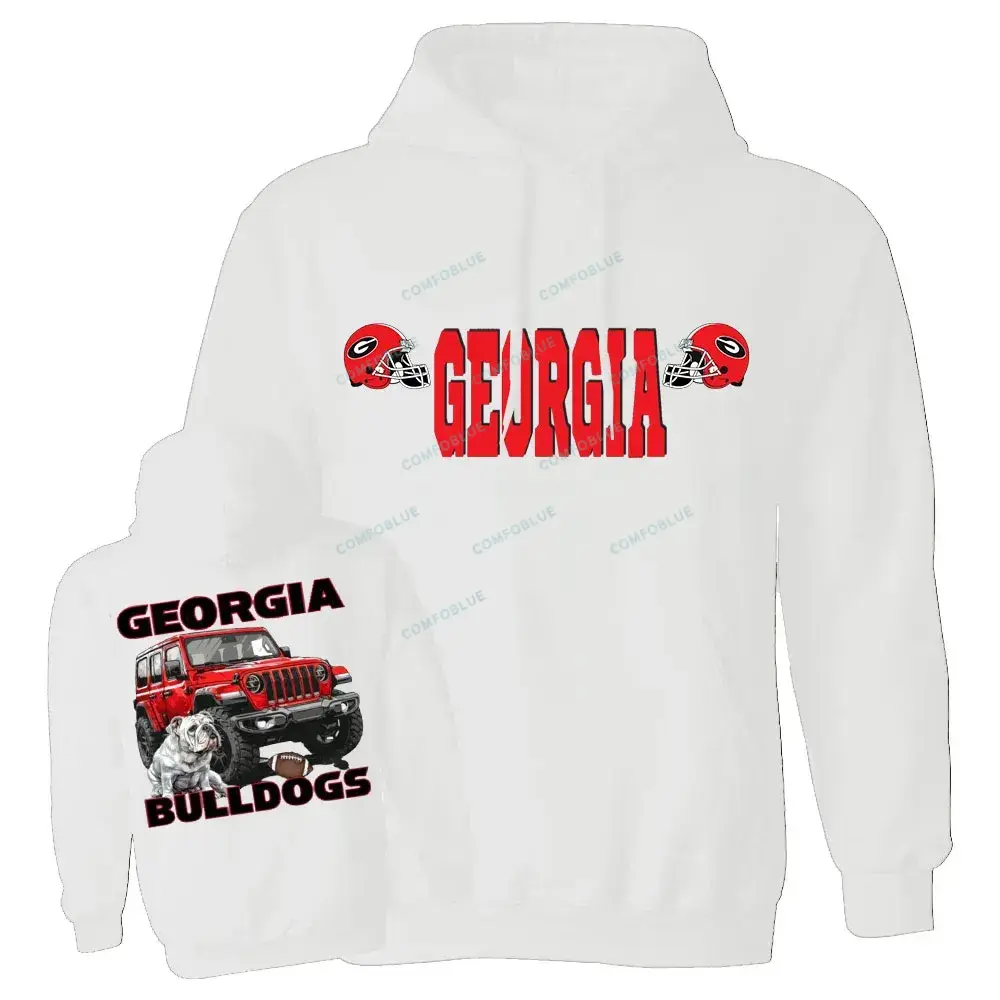 Georgia Bulldog Red Jp Truck Jp Casual Hoodie