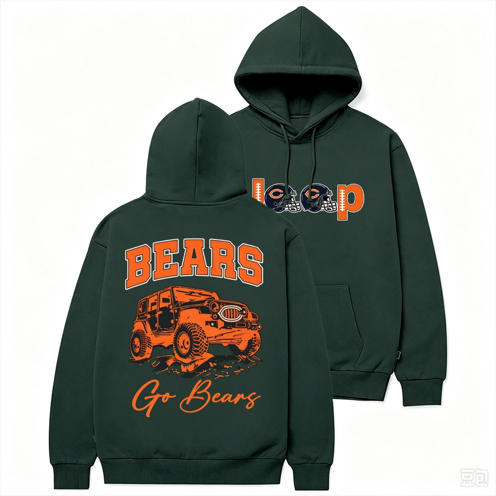 Chicago Bears x Jp go Bears Unisex Casual Hoodie