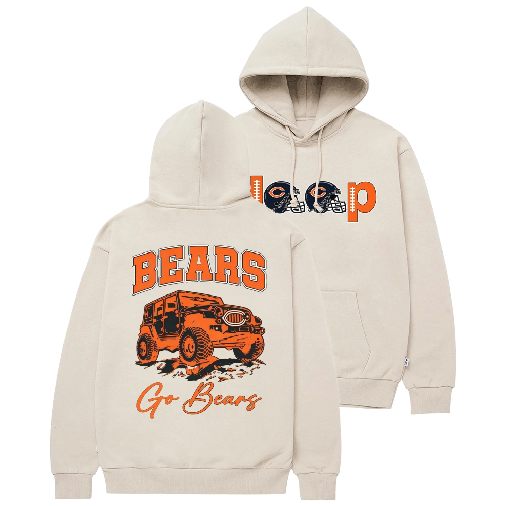 Chicago Bears x Jp go Bears Unisex Casual Hoodie