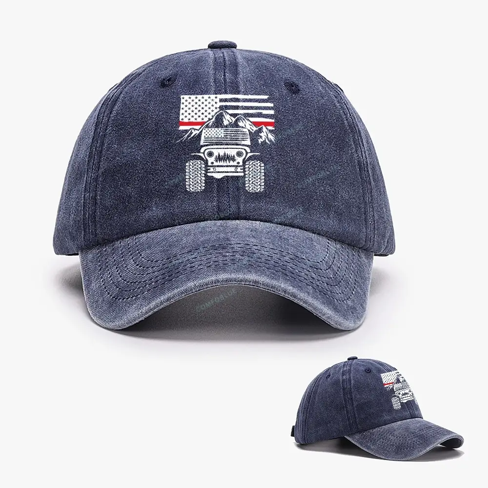 Jp American Flag Mountains Baseball Cap
