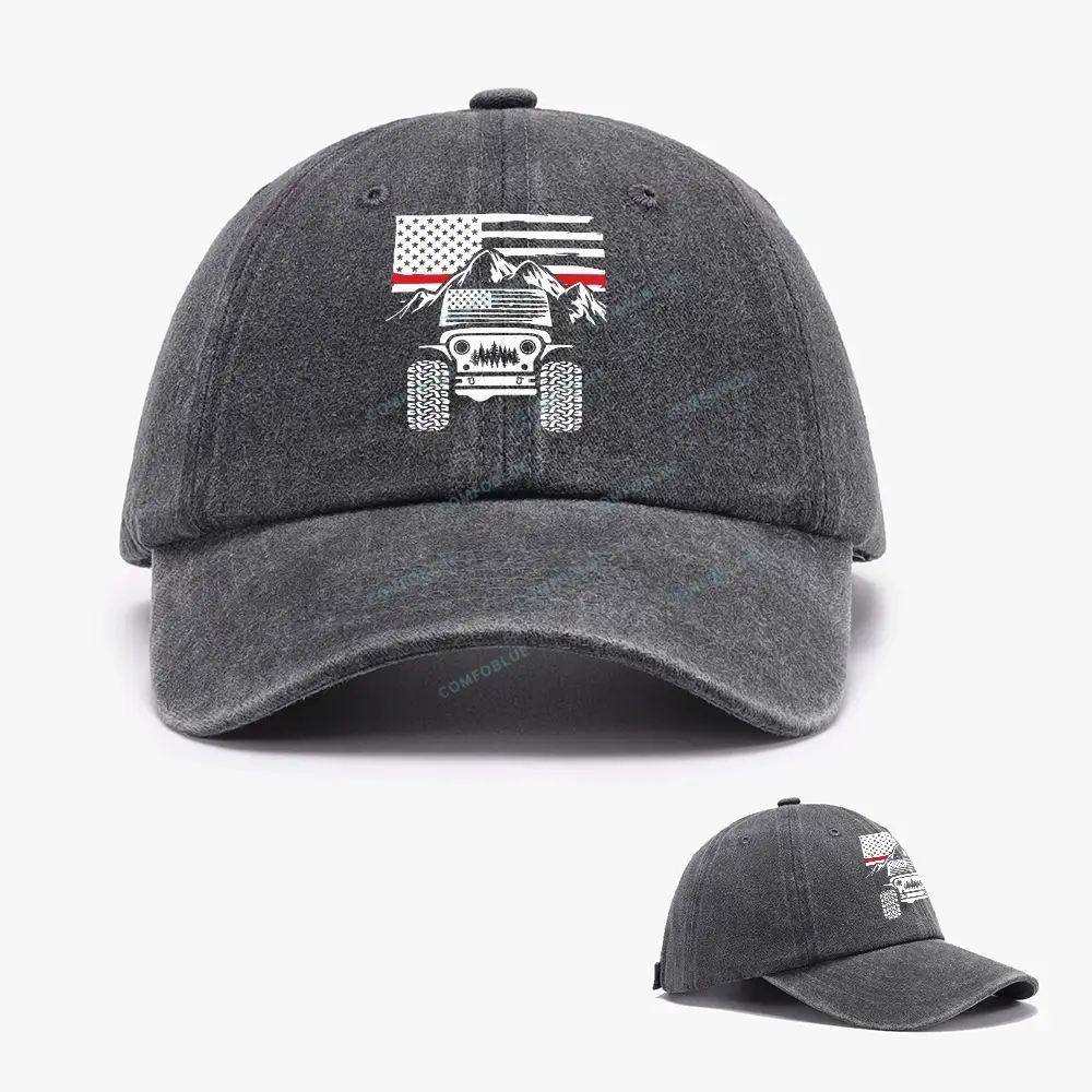 Jp American Flag Mountains Baseball Cap