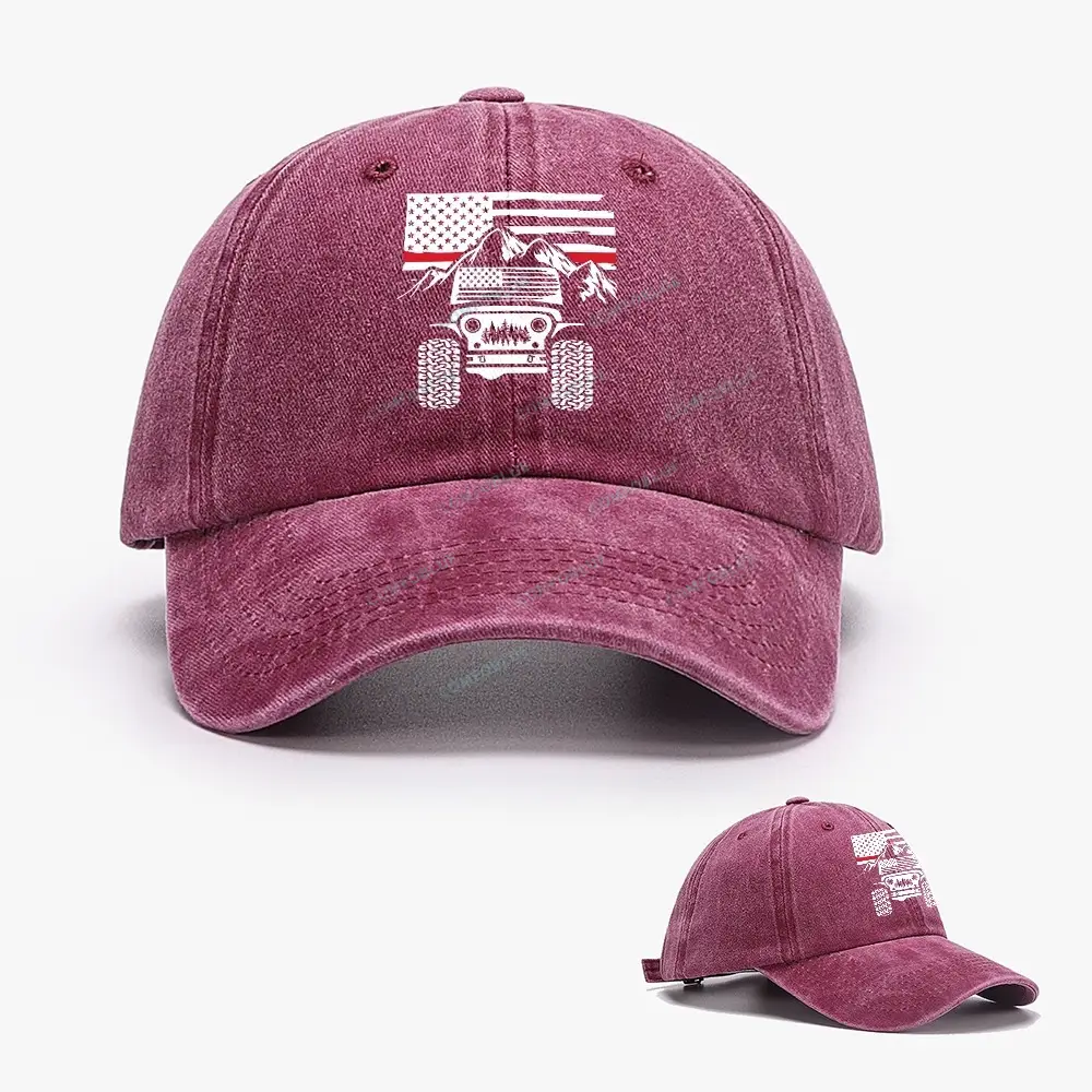 Jp American Flag Mountains Baseball Cap