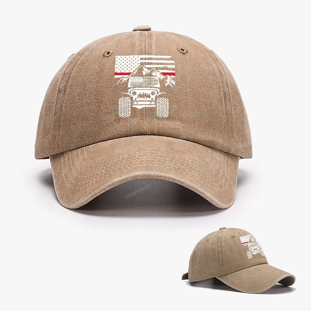 Jp American Flag Mountains Baseball Cap