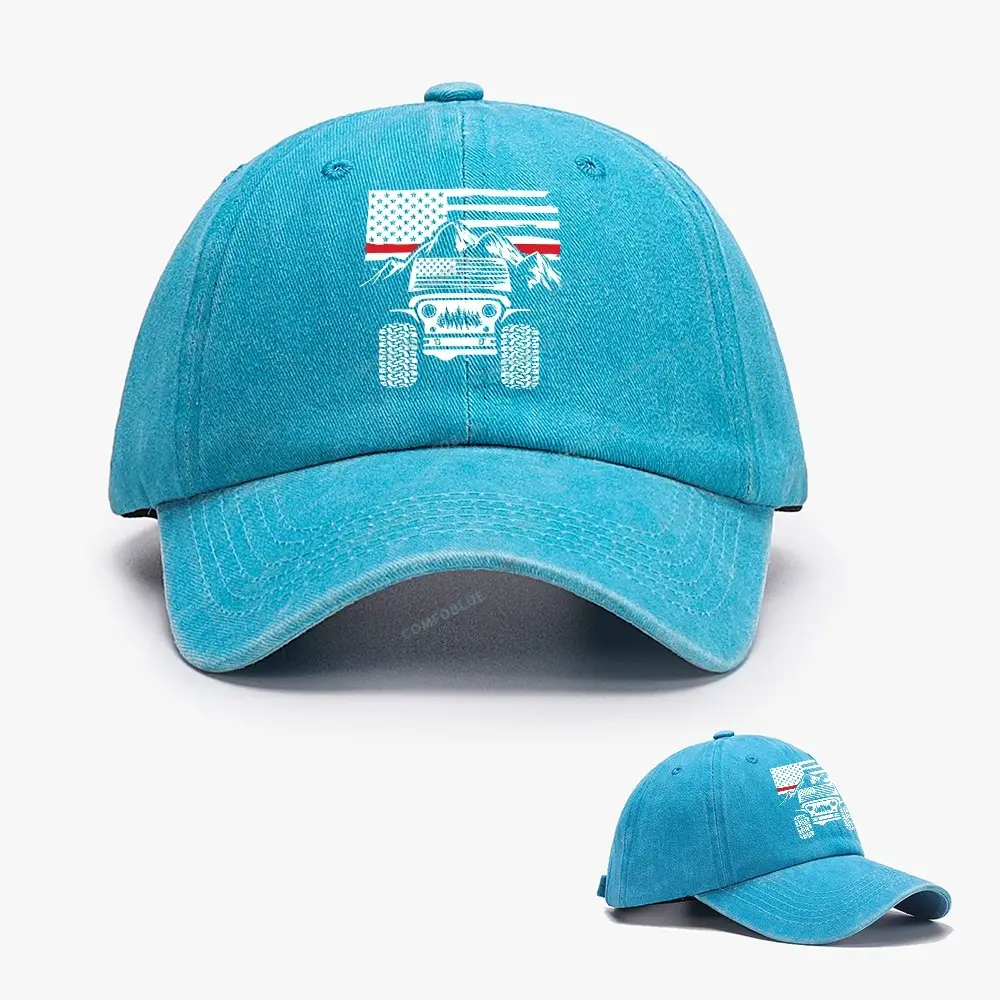 Jp American Flag Mountains Baseball Cap