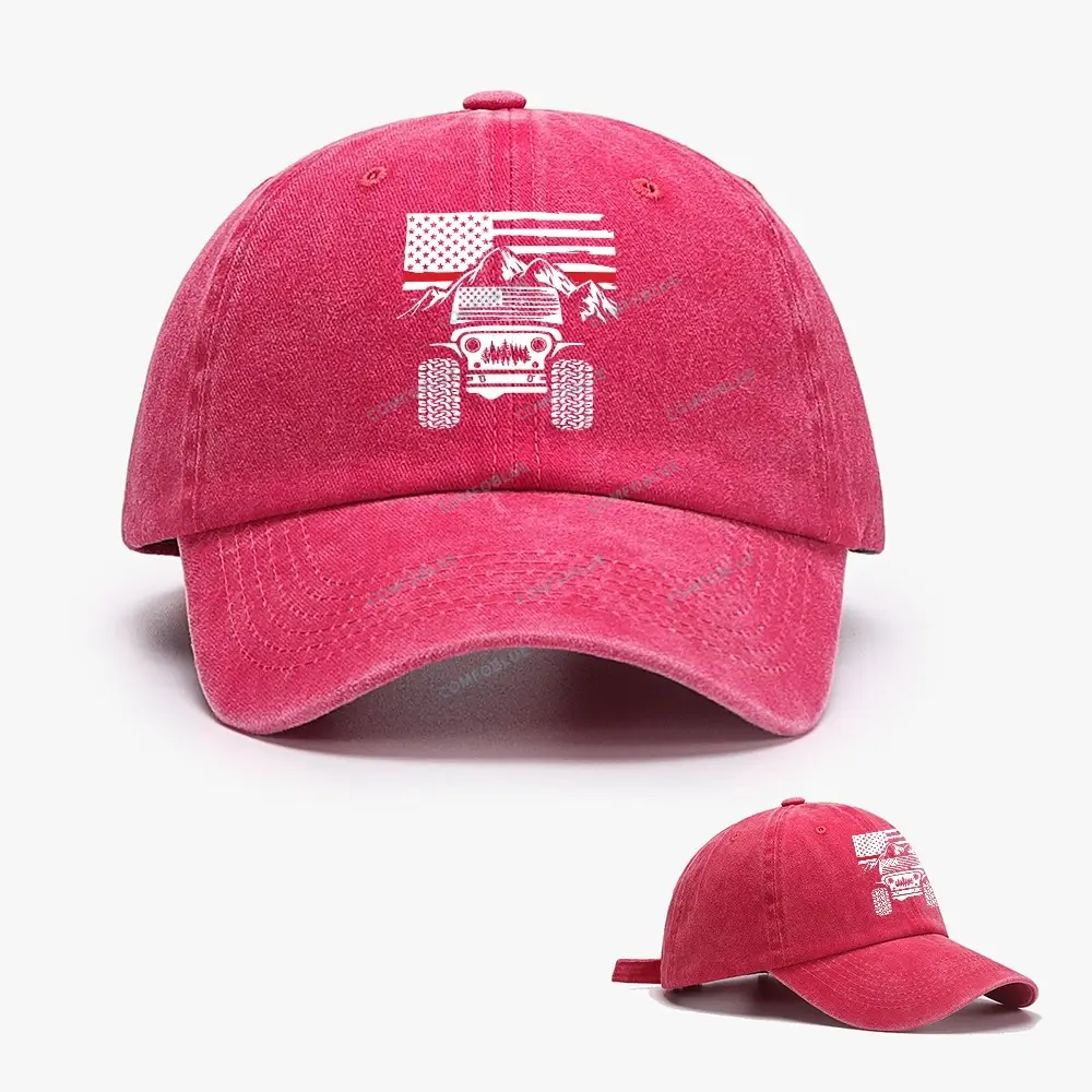 Jp American Flag Mountains Baseball Cap