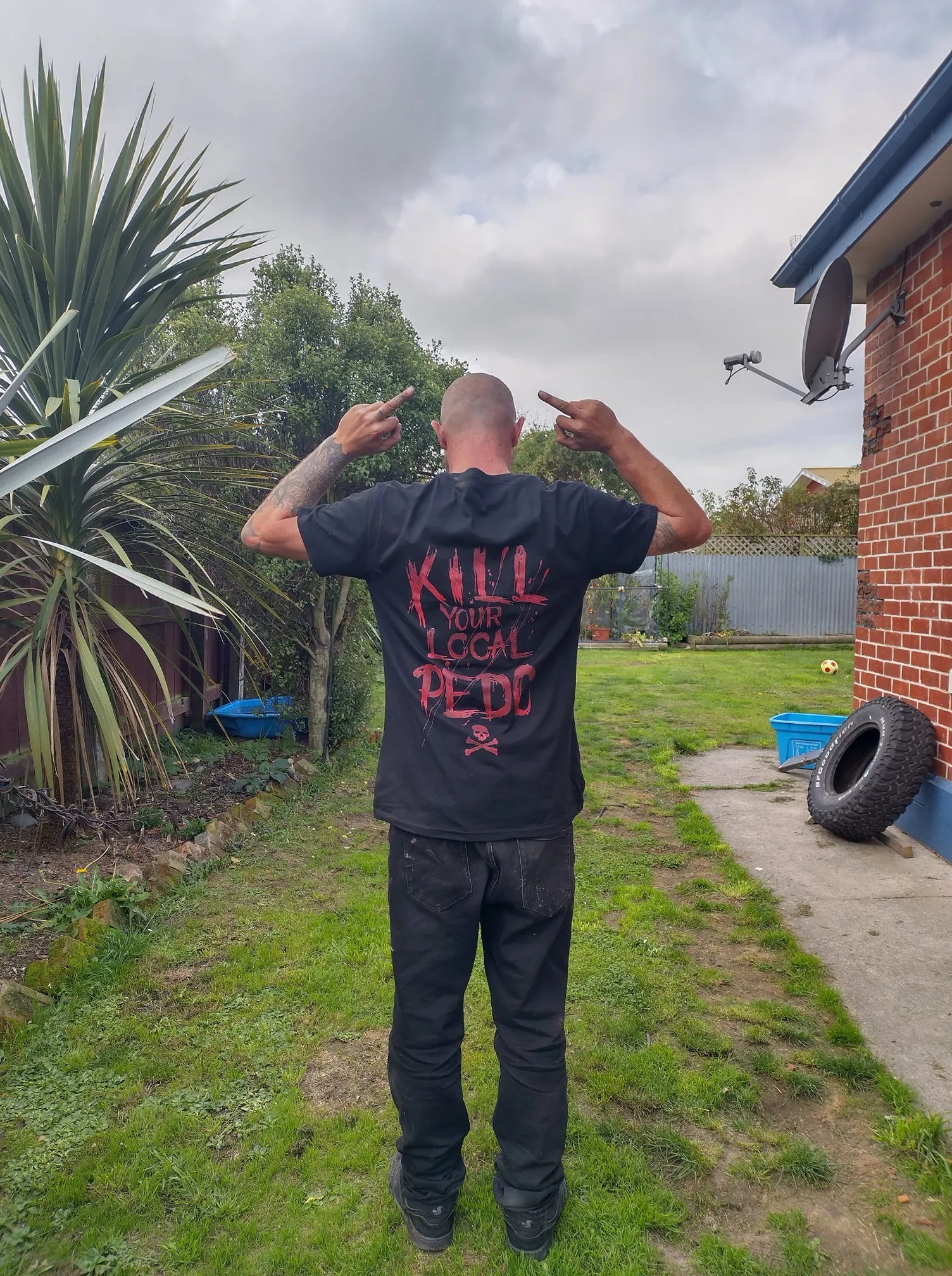 Kill Your Local Pedo Letter Red  Unisex T-shirt