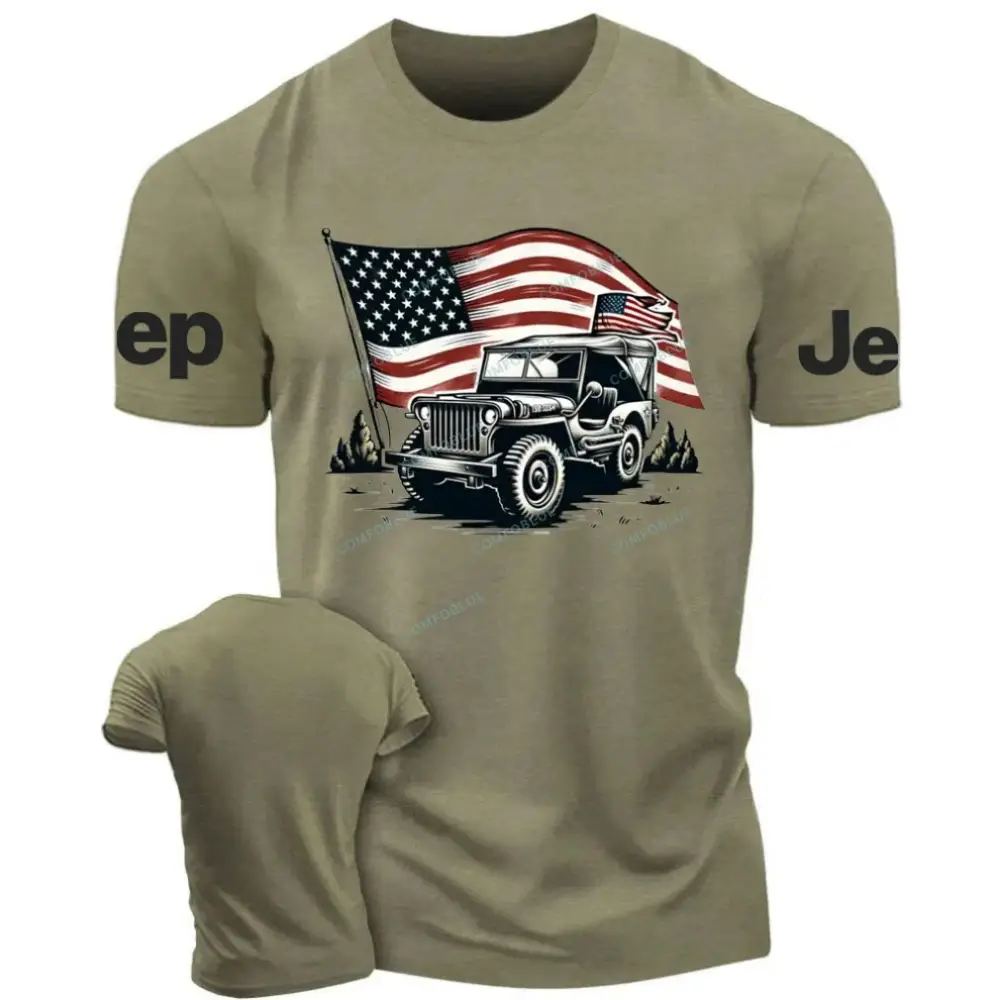 American Flag and Jp Fluttering Unisex Jp T-shirt