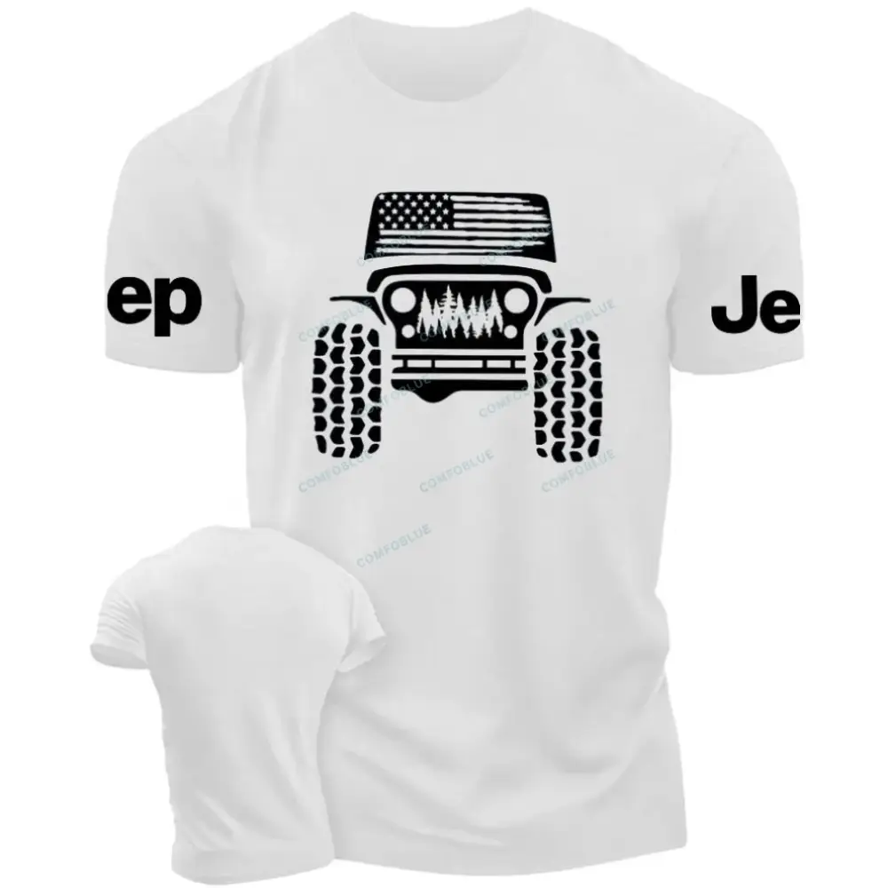Offroad Forest USA Flag Jp Unisex T-shirt