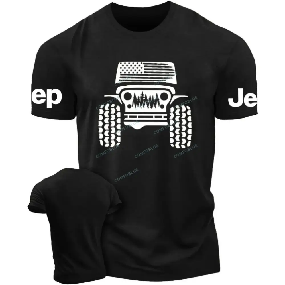 Offroad Forest USA Flag Jp Unisex T-shirt