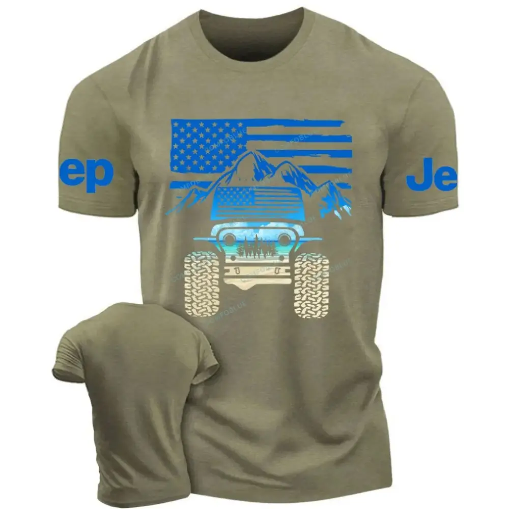 American Flag Mountains Beach Jp Unisex T-shirt