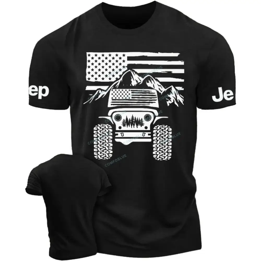American Flag Mountains Jp Unisex T-Shirt