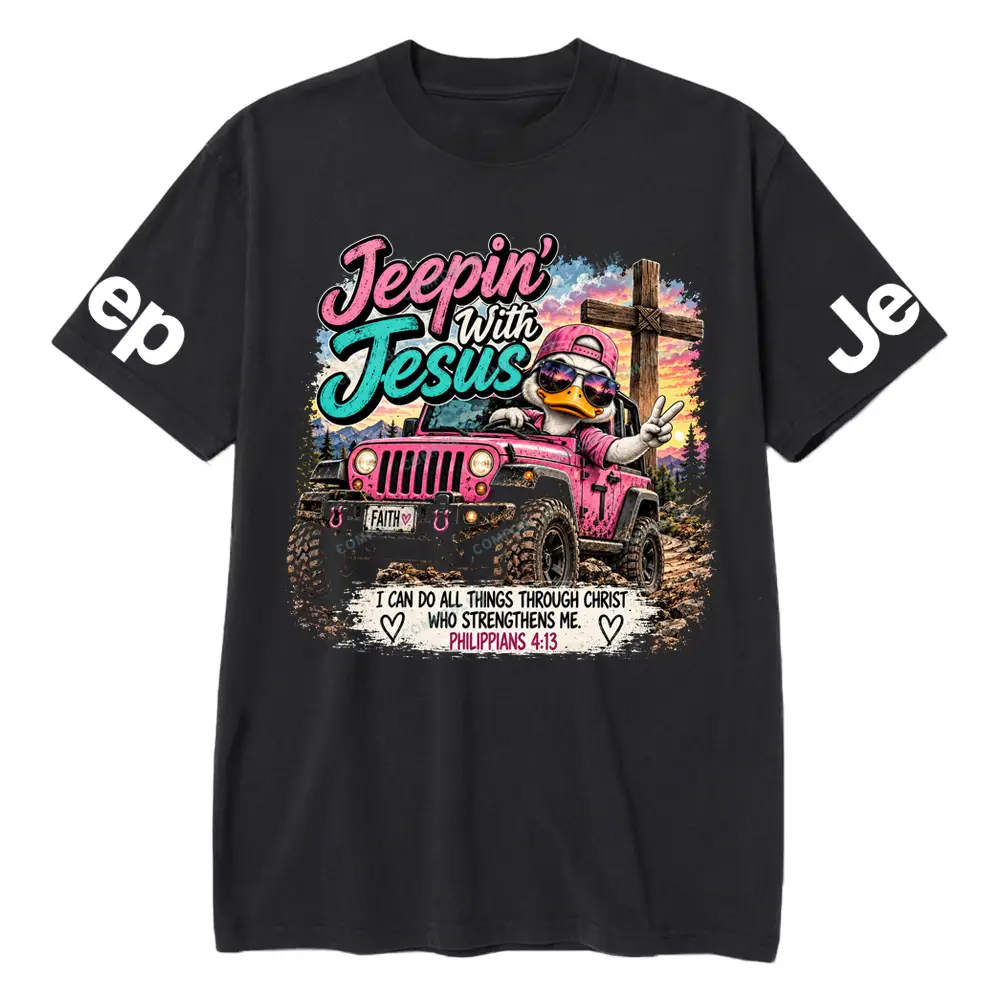 Jeepin' With Jesus Pink Jp Unisex T-shirt