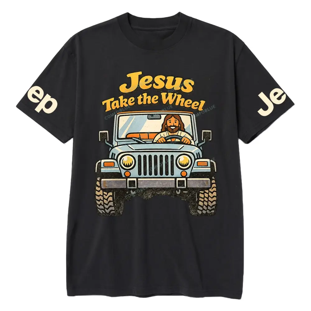 Retro Jesus Take the Wheel Jp Unisex T-shirt