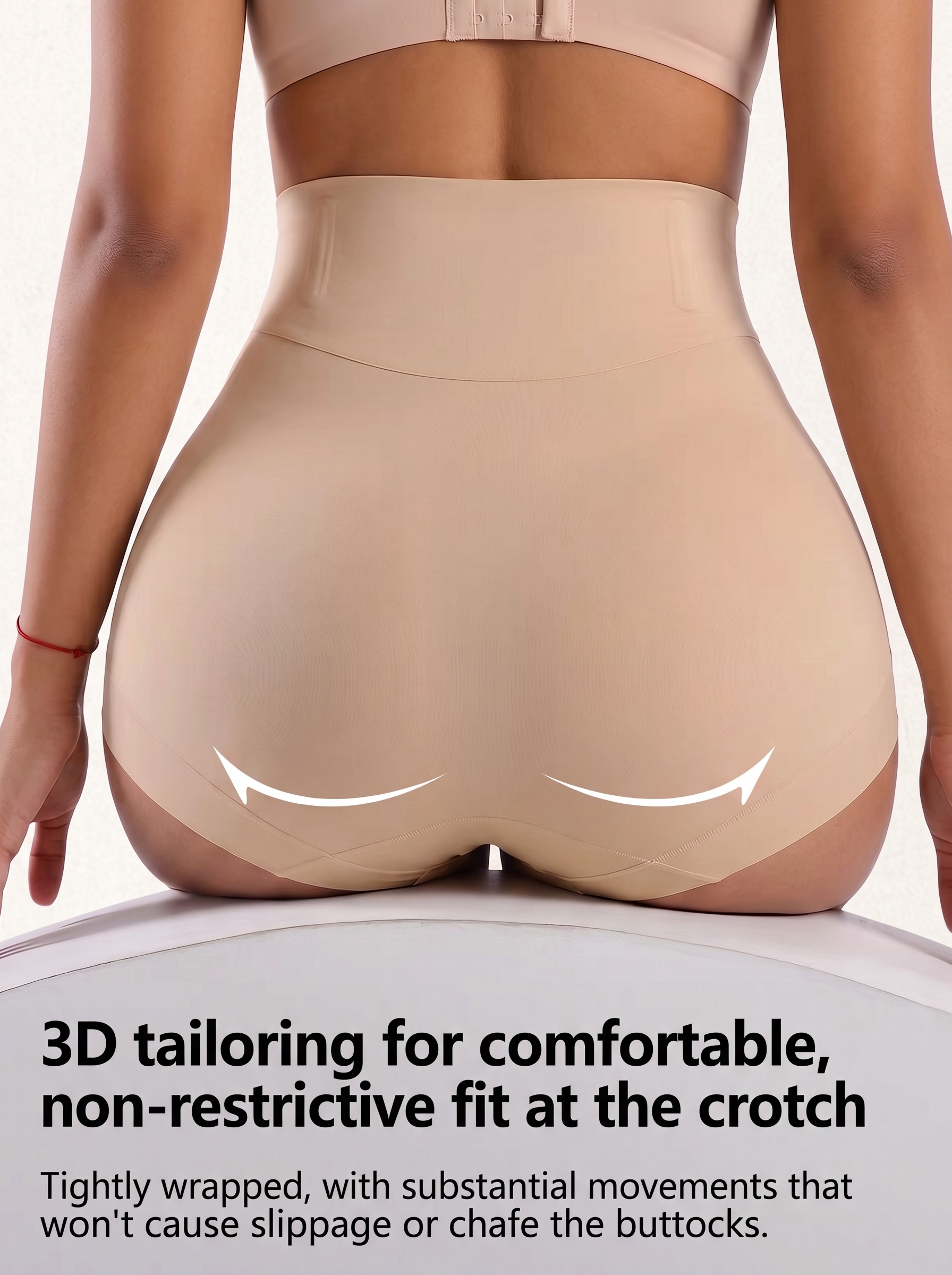 [DAGGLOSA] High Waist Tummy Control Shapewear Shorts, Cross Dot Glue Waistband Butt Lifter Shaper for Women
