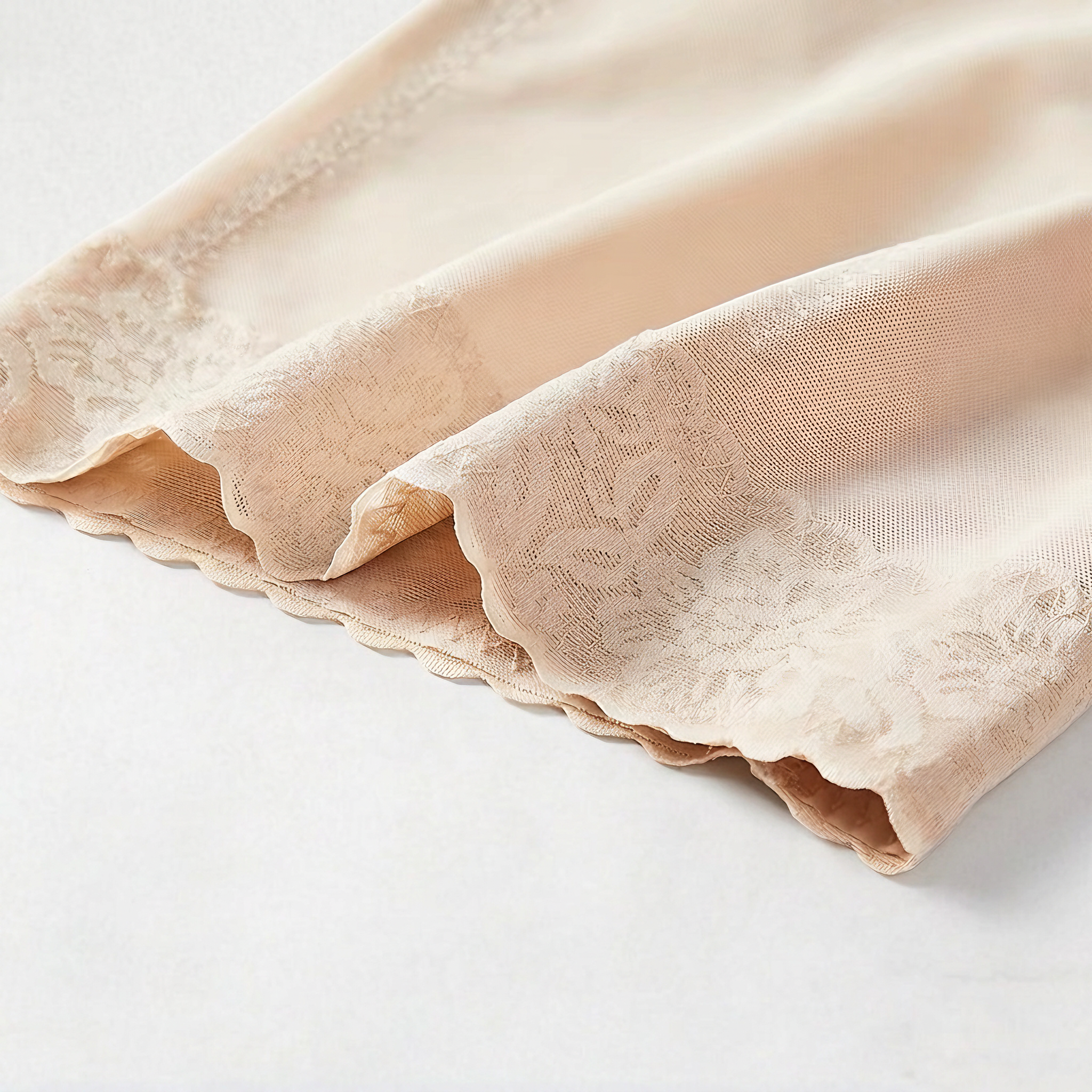 【DAGGLOSA】 High Waist Mesh Shapewear Shorts for Women, Double Tummy Control Butt Lifter Body Shaper, Anti-Roll Lace Hem Mid-Thigh Shaping Shorts