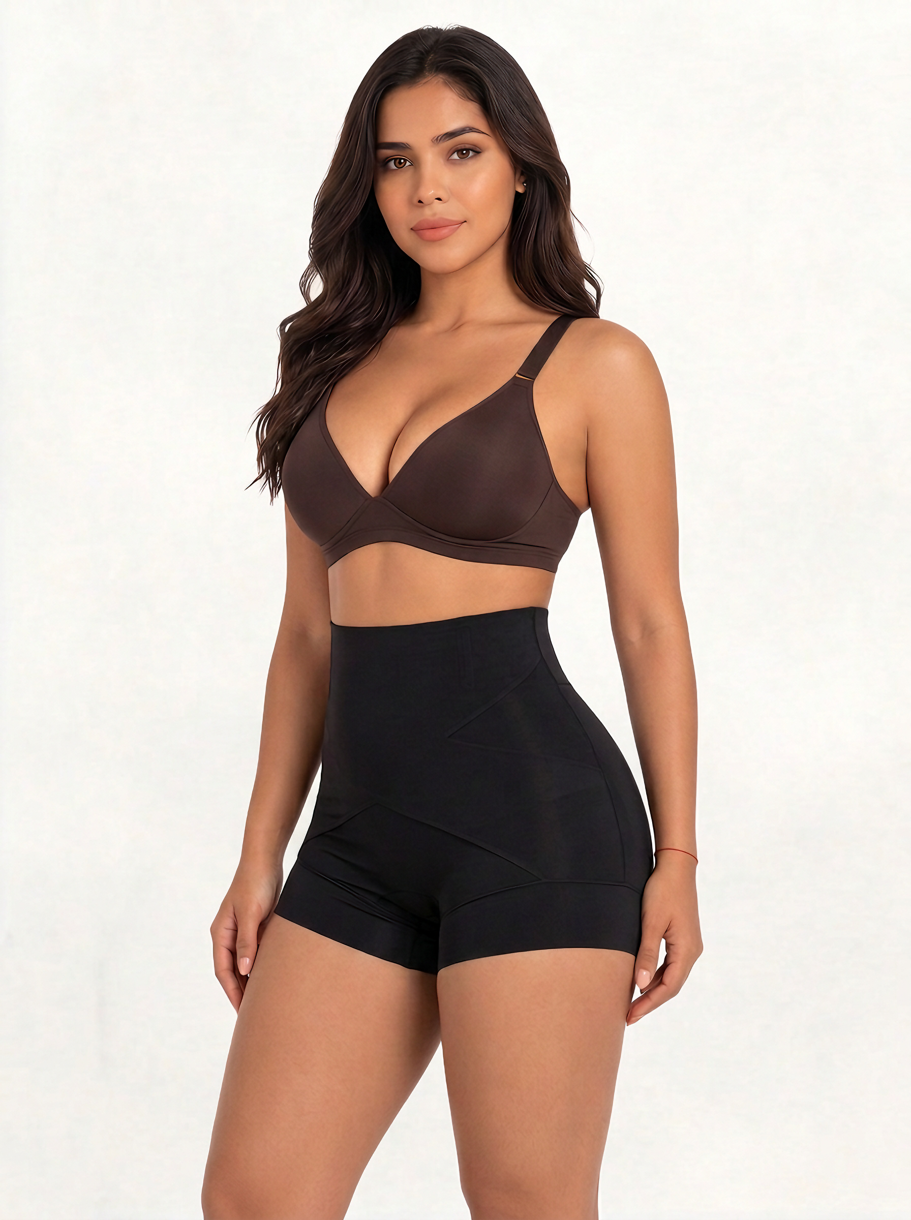 [DAGGLOSA] High Waist Tummy Control Shapewear Shorts, Cross Dot Glue Waistband Butt Lifter Shaper for Women