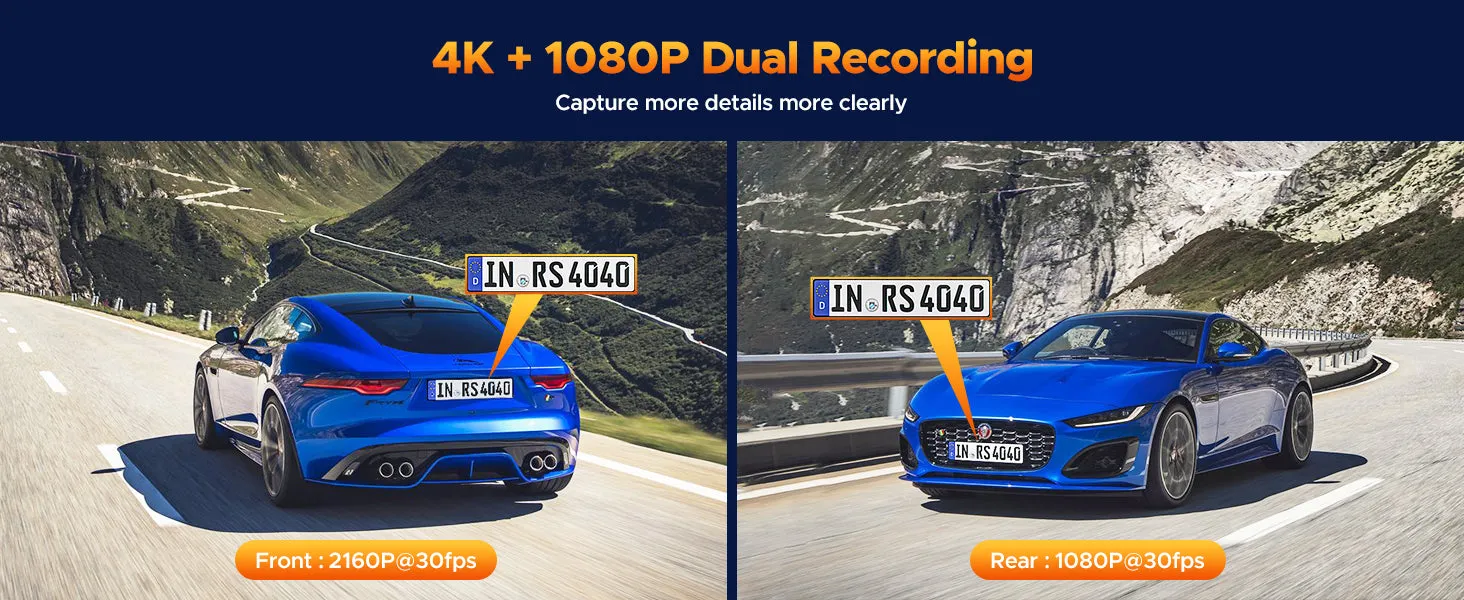 9.26'' Car Stereo Wireles Apple Carplay & Android Auto with 4K Dash Cam & 1080p Backup Camera, Mirror Link and Loop Recording