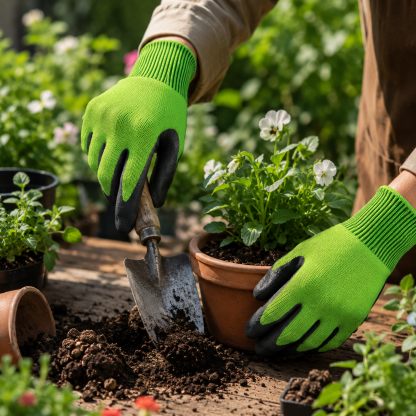 Duogeli Handschuhe WG-501 – Atmungsaktive, ölbeständige, rutschfeste Nitrilhandschuhe für allgemeine Arbeiten und Gartenarbeit