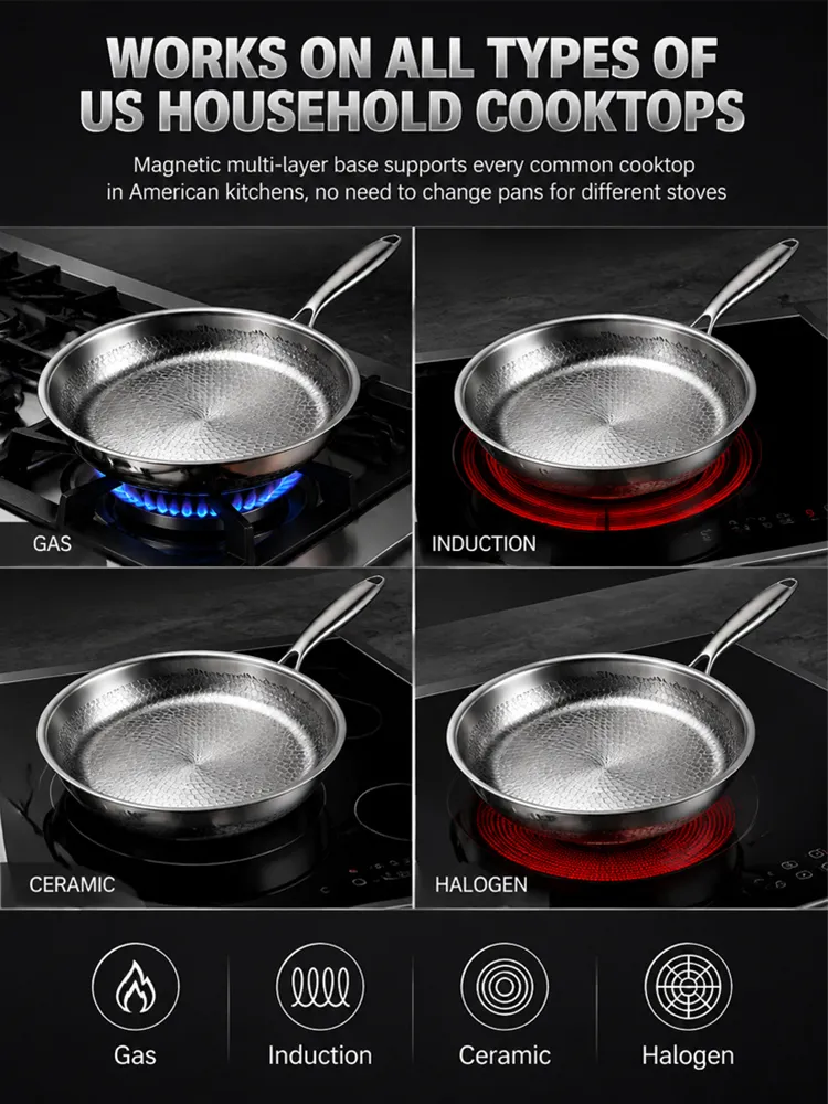 Handcrafted with countless hammer blows. Say goodbye to frequent wok replacements, buy one, use it for a lifetime!