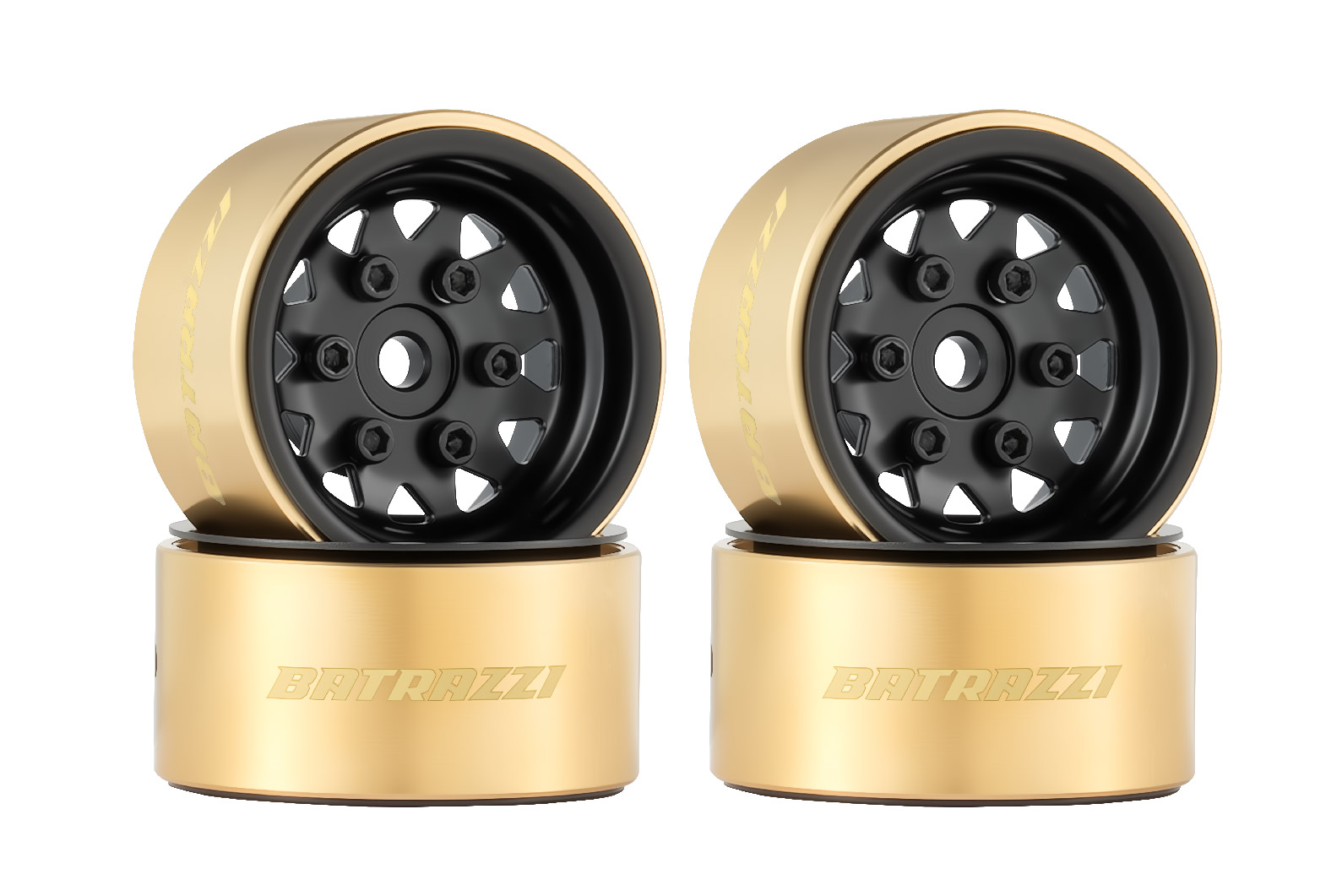 BATRAZZI 1.0” Steelie Beadlock Wheels (4 pcs)