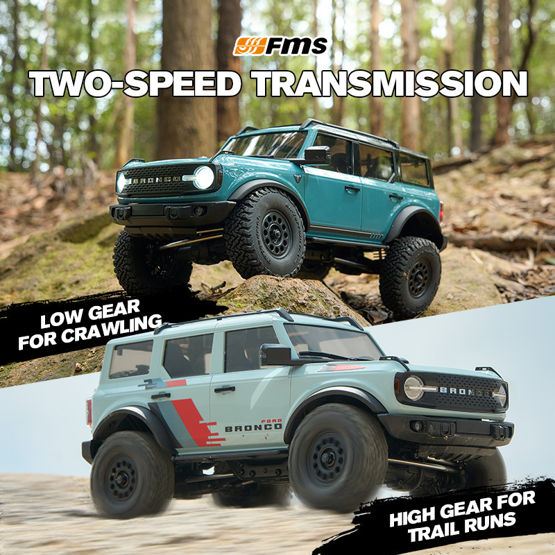 FMS 1:18 FCX18 II Ford Bronco 2021 RTR Brushed (160mm Wheelbase)