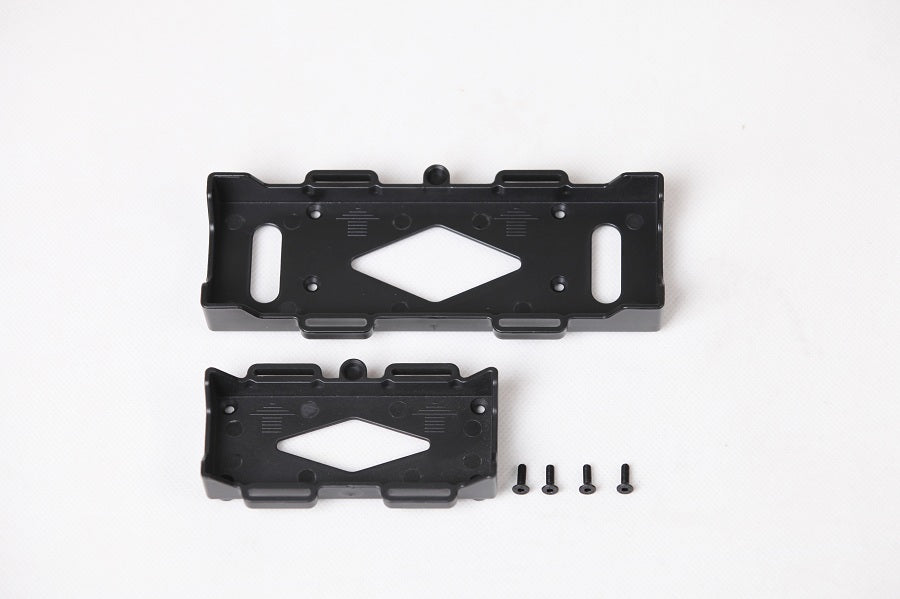 Black RC battery boxes short and long sizes with screws