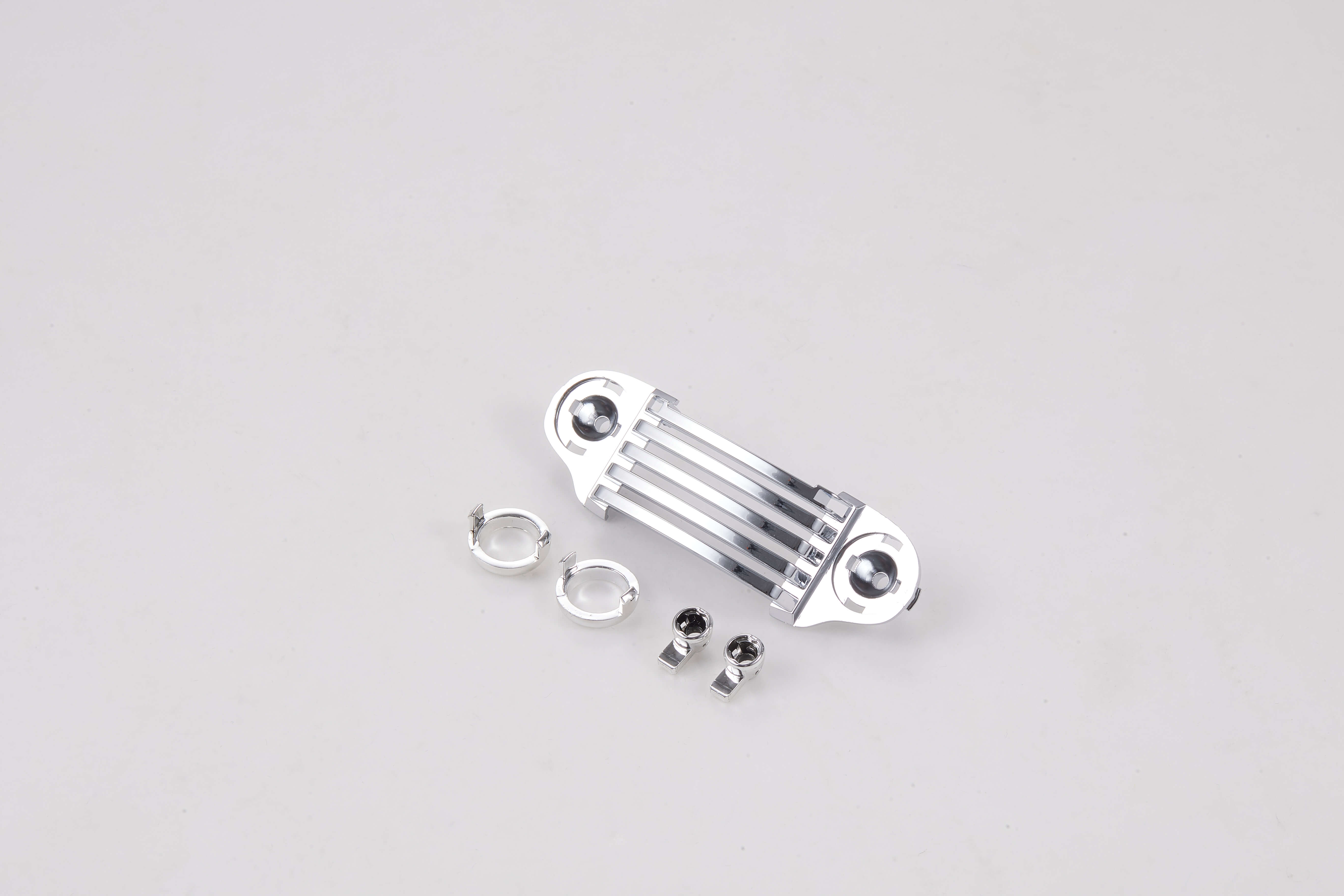 1:18 Magnum front and rear light cup set with chrome finish and mounting hardware