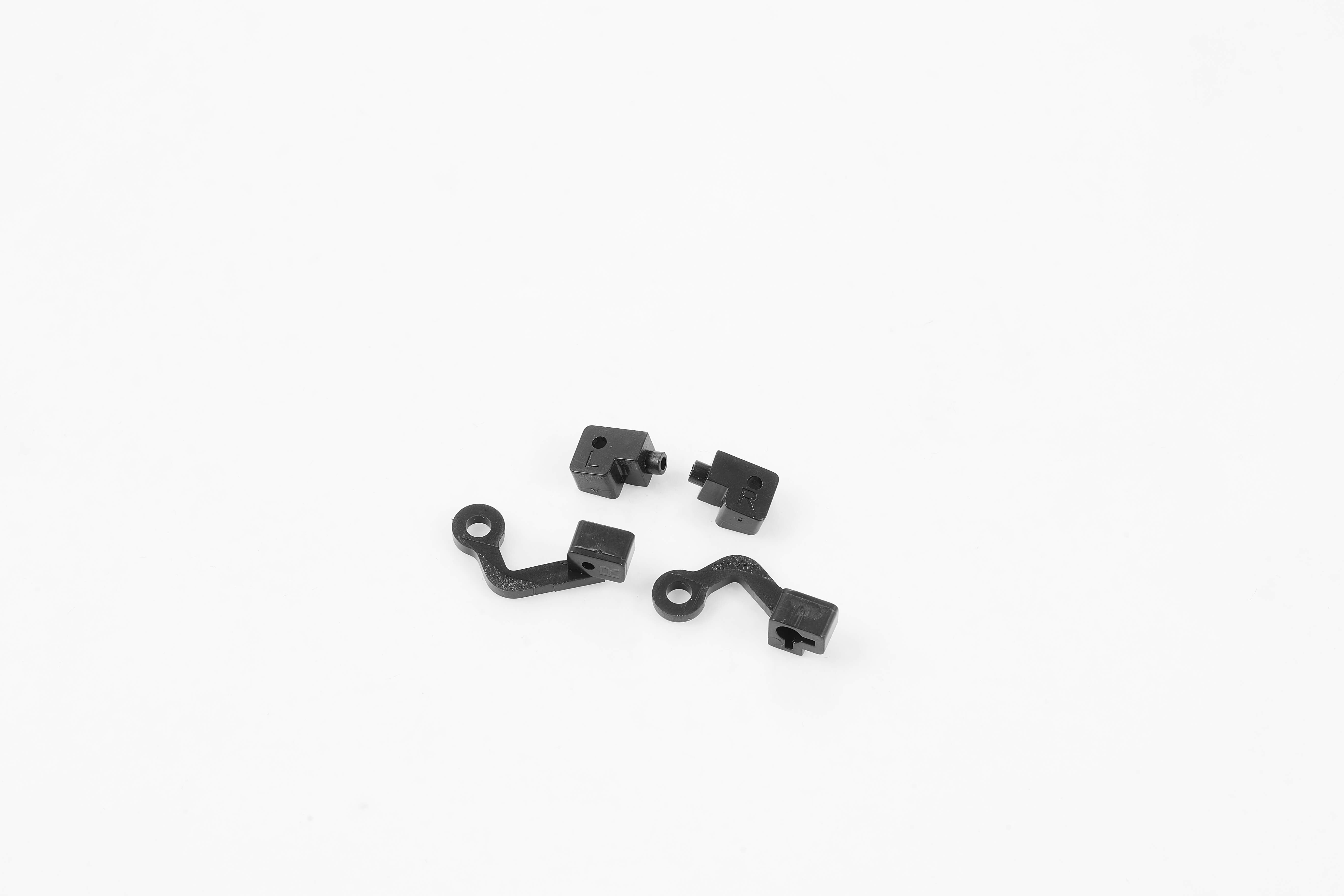 1:18 Magnum hood mount set, black plastic mounting brackets.