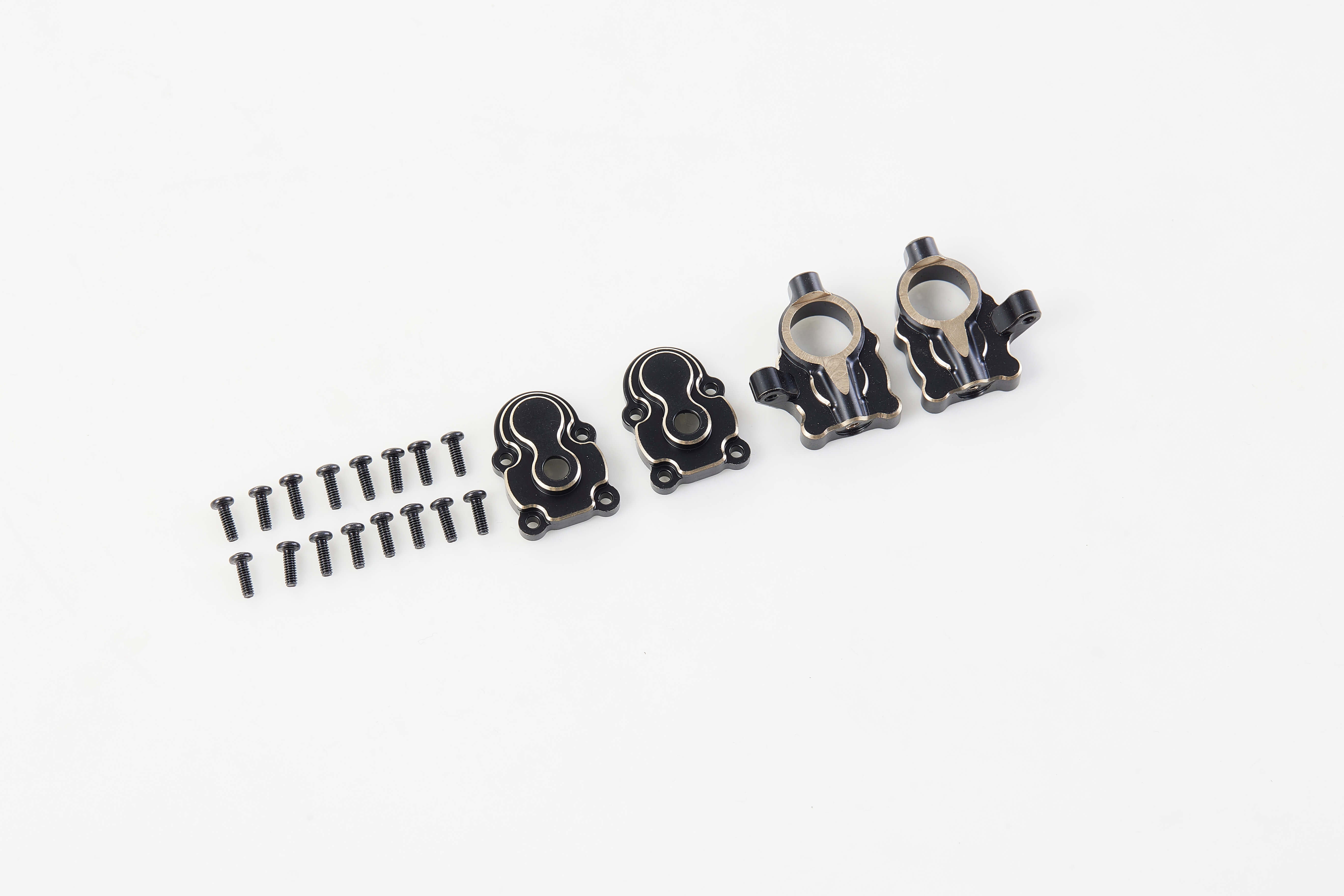 FCX24/FCX18 black portal axle cover set with screws