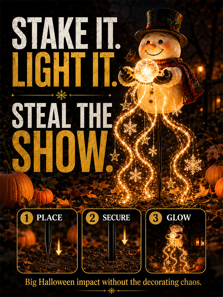 Halloween Snowman Garden Lights