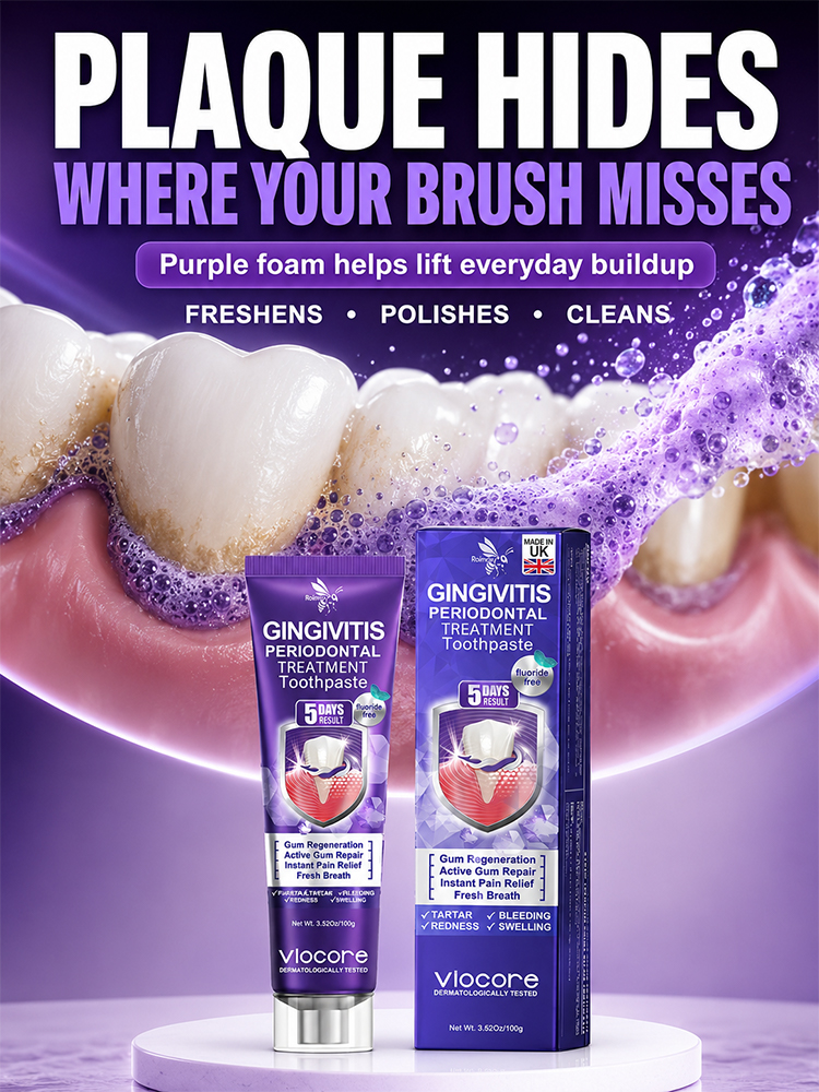 【Visible Results After 1 Use】🥇 Purple Mineral Teeth Whitening Toothpaste