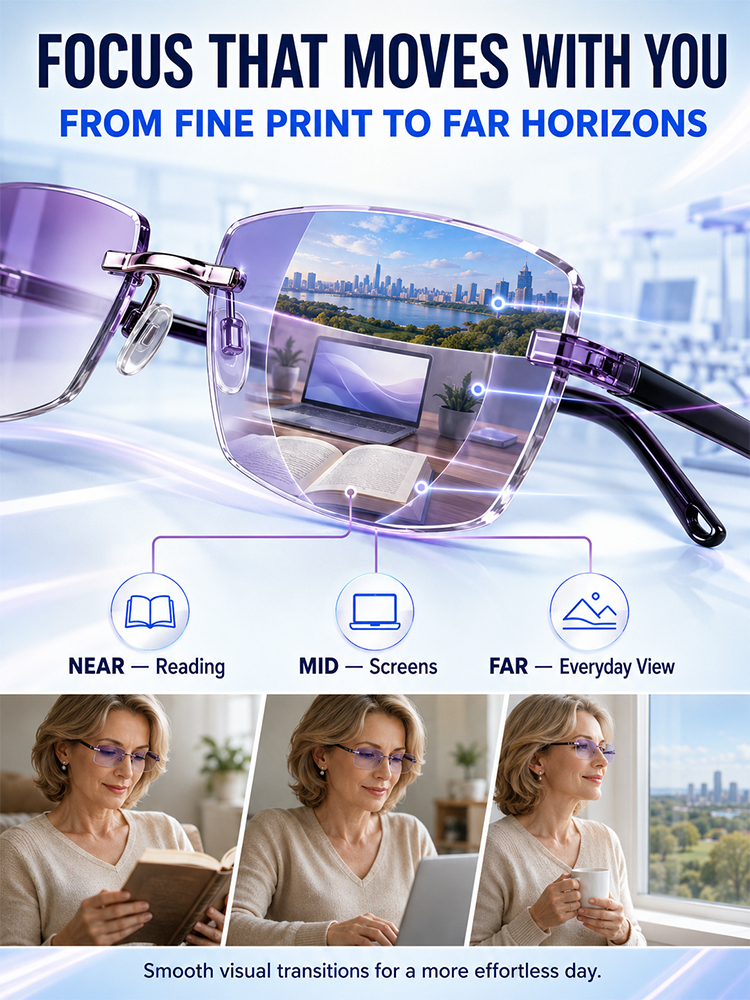 [Regain Your Youthful Vision] Smart Zoom Diamond-Cut Reading Glasses