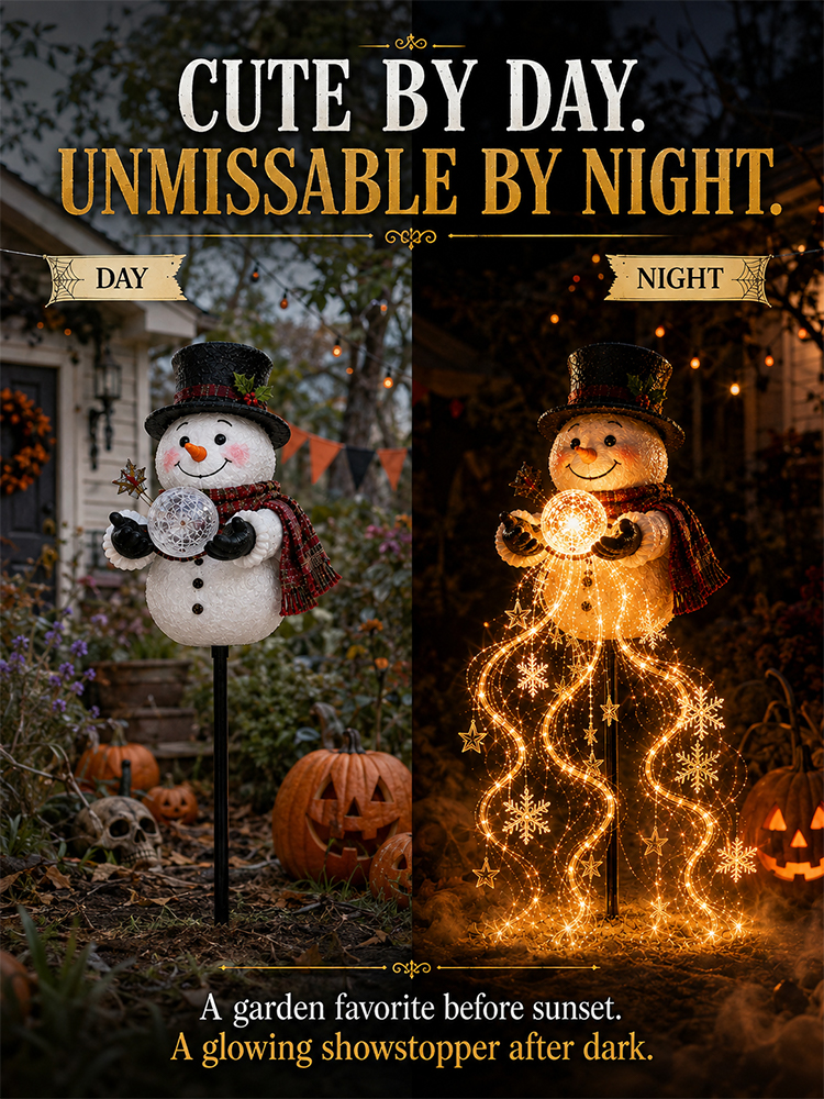 Halloween Snowman Garden Lights