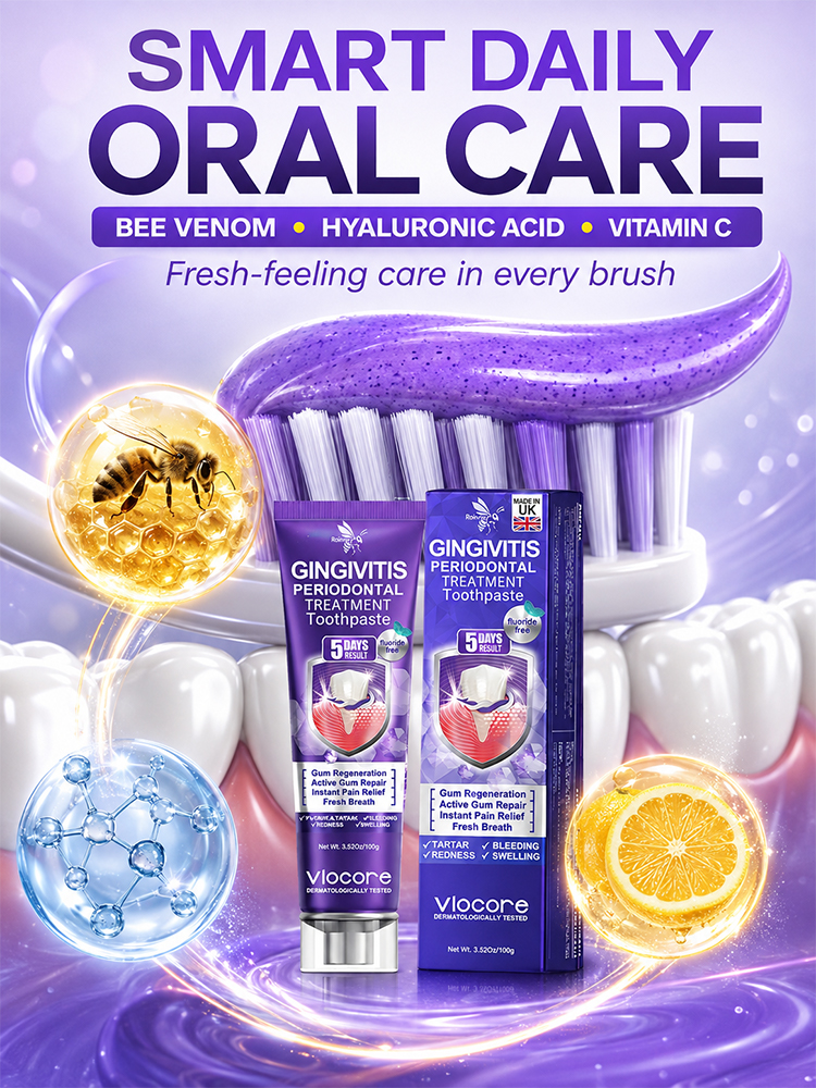 【Visible Results After 1 Use】🥇 Purple Mineral Teeth Whitening Toothpaste