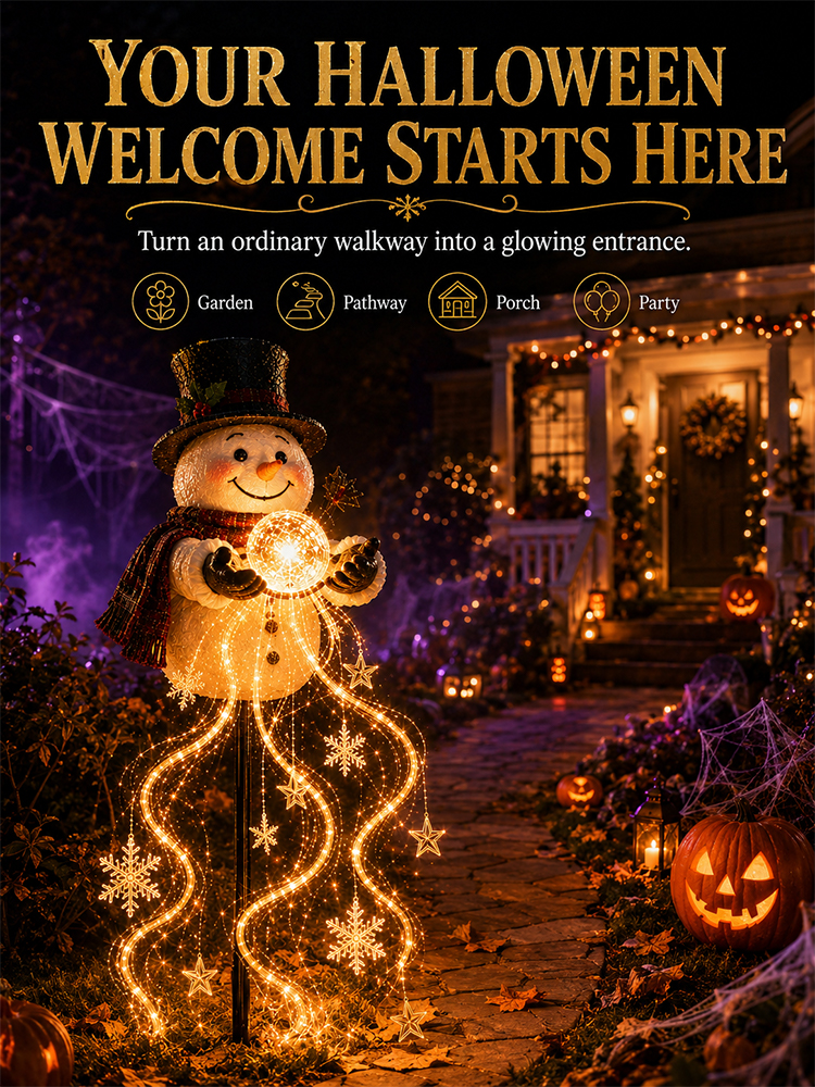 Halloween Snowman Garden Lights