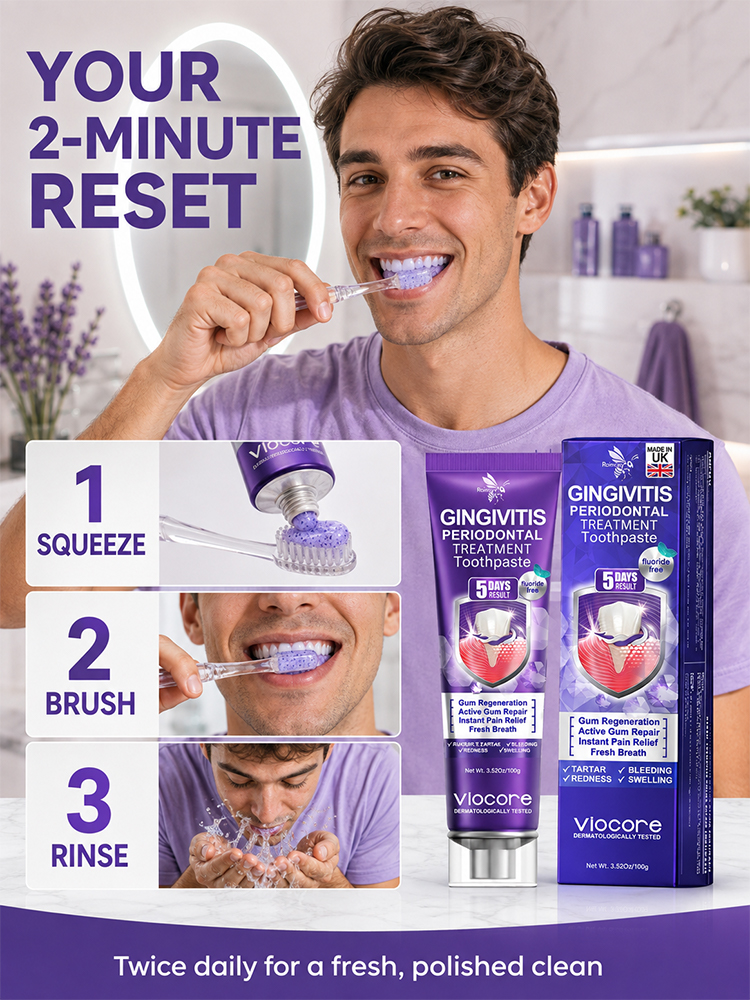 【Visible Results After 1 Use】🥇 Purple Mineral Teeth Whitening Toothpaste