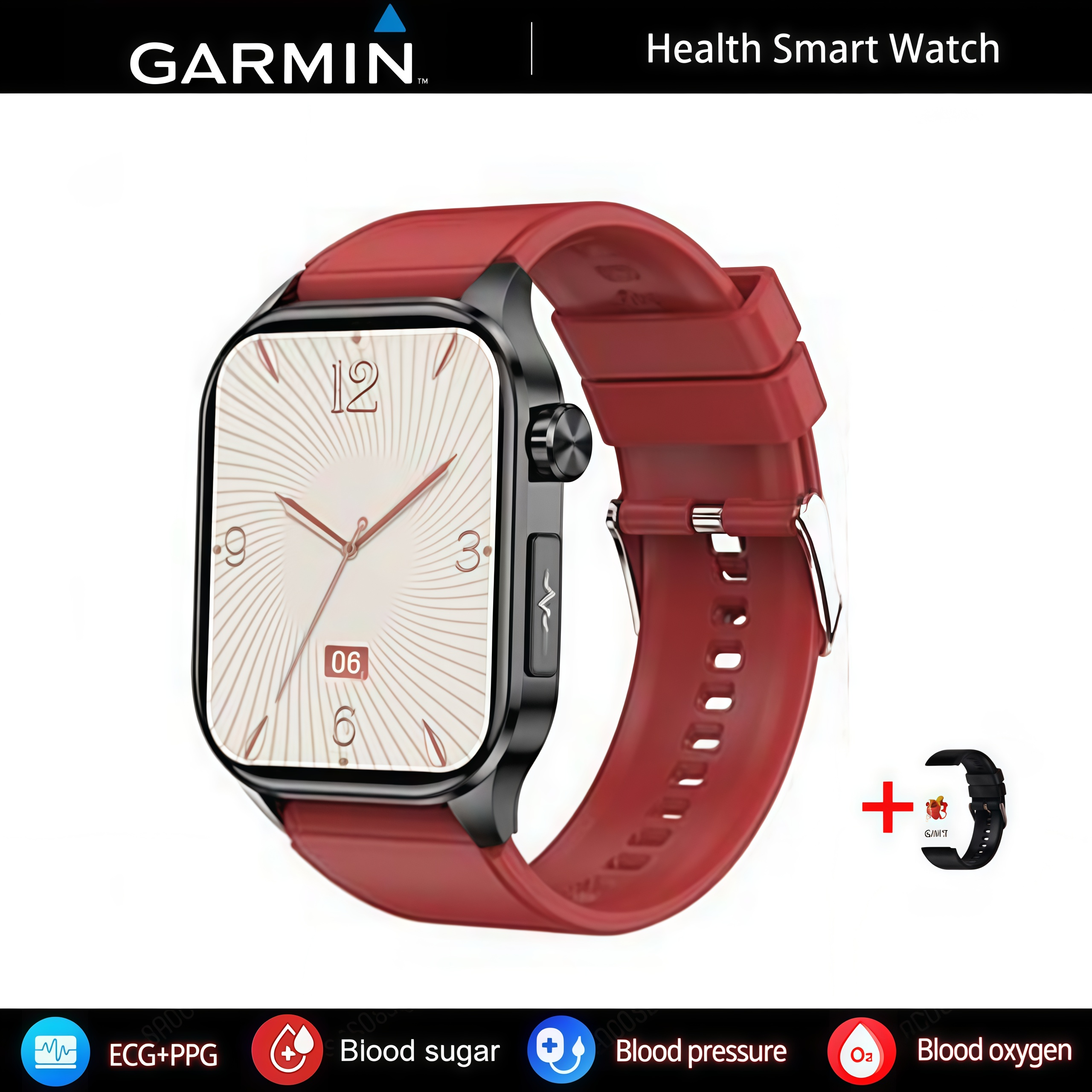 GARMIN AI egészségfigyelő okosóra ⌚️ 2026-os új frissítés! EKG + PPG intelligens mérés – vércukor, vérzsír és húgysav egy órában 🏃‍♂️