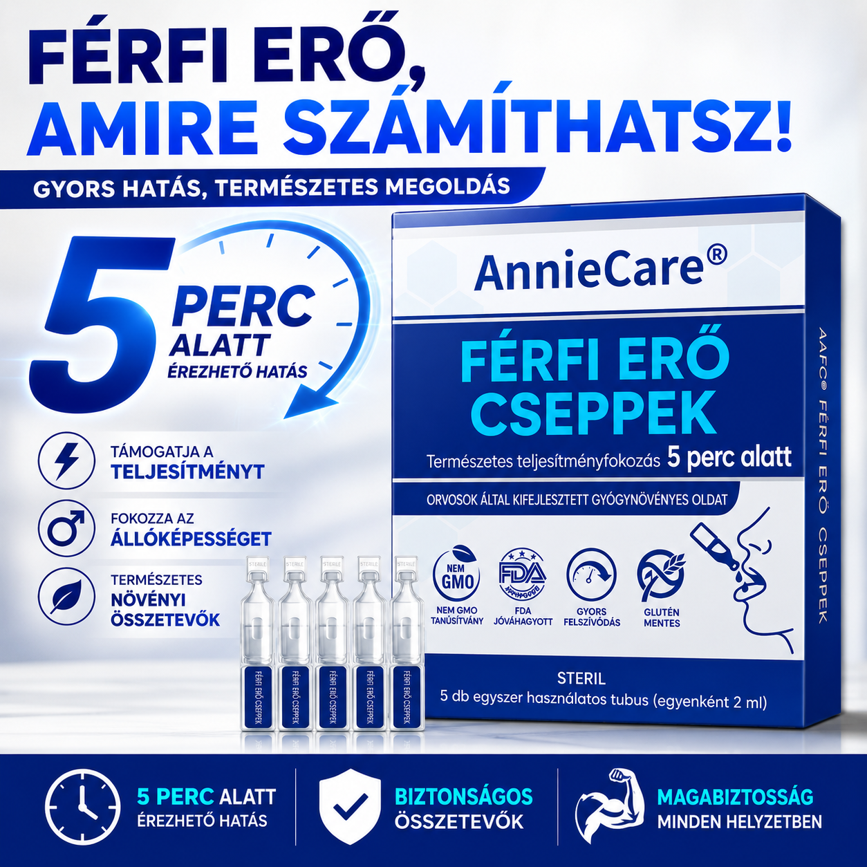 Anniecare® PRO férfi vitalitáscseppek – A zsebed titka