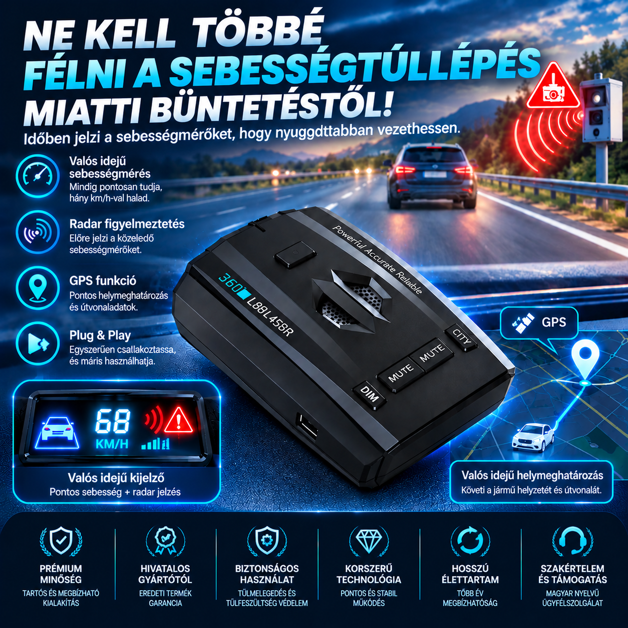 2026-os új generációs intelligens radarérzékelő – Fejlett radartechnológia, 360°-os érzékelés és intelligens figyelmeztetések